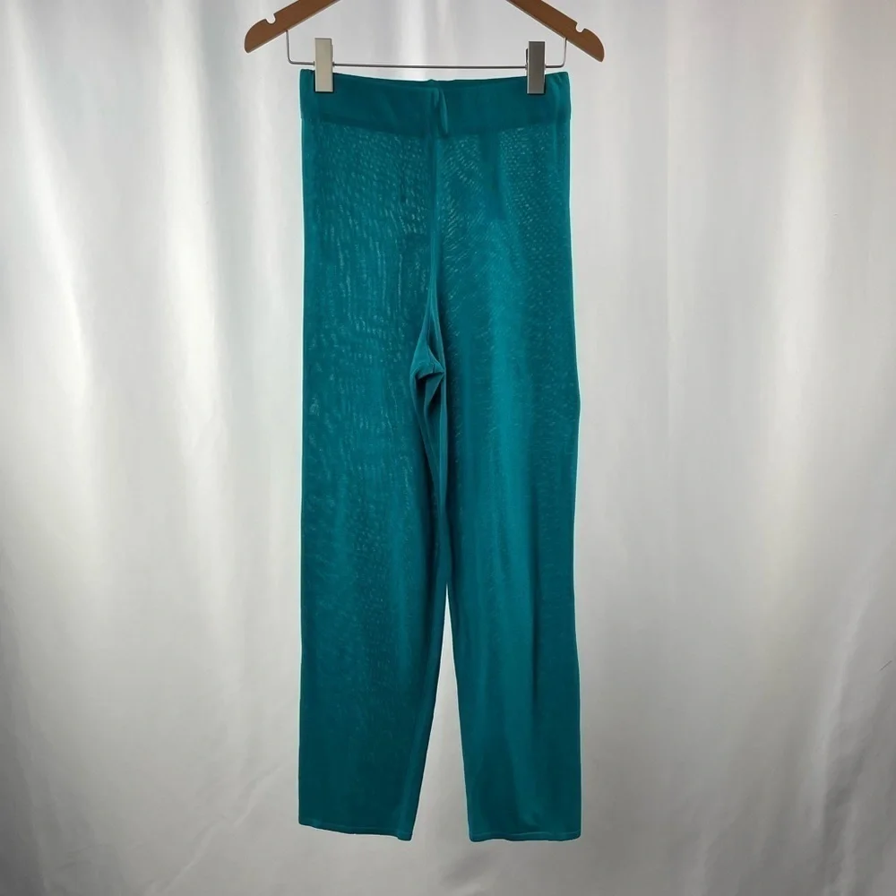 NEW Zara Straight Leg Linen Blend Knit Pants in Size Small‎